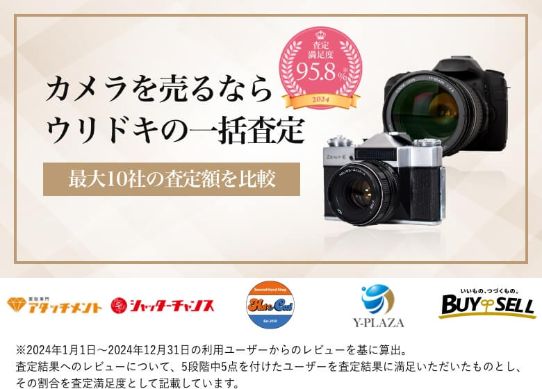 カメラ・レンズを売るならウリドキの一括査定
